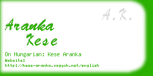 aranka kese business card